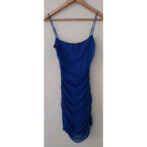 Lucy in the Sky Mesh Ruched Bodycon Mini Dress